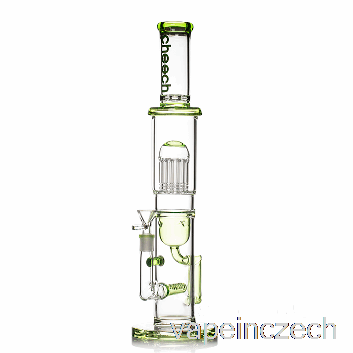 Cheech Glass Tree Recycler Big Rig Bong Green Vape Pen